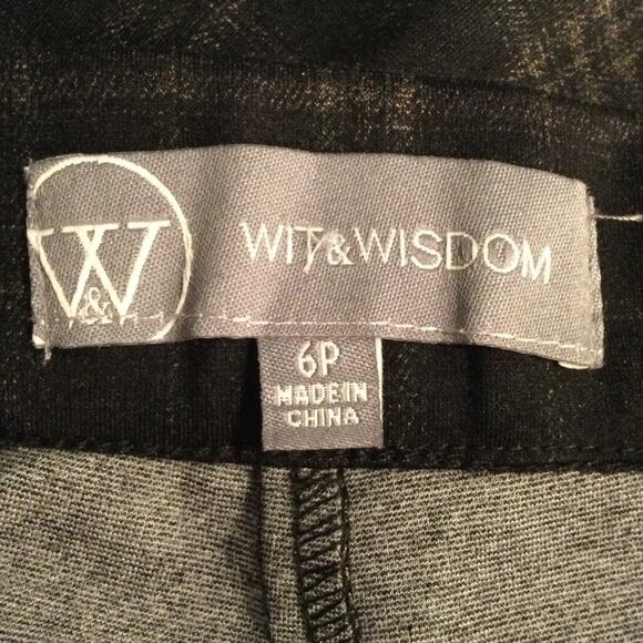 Wit & Wisdom Womens 6P Ab-Solution Plaid High Waist Ankle Skinny Pants Cabernet - Picture 6 of 6